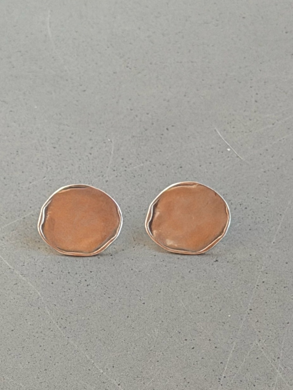 Silpada Sterling Silver Hammered Disc Stud Earrings